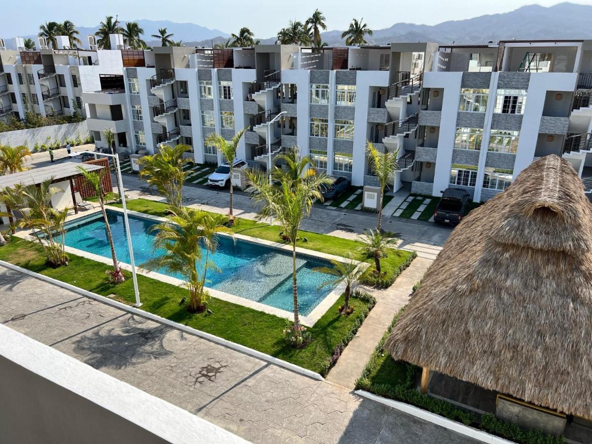 Penthouse Manzanillo Exclusivo Con Alberca Apartment Exterior foto
